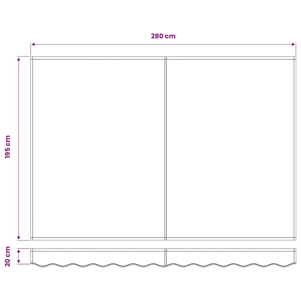 Markisenersatzstoff Blau und Weiß 3 x 2 m Polyester