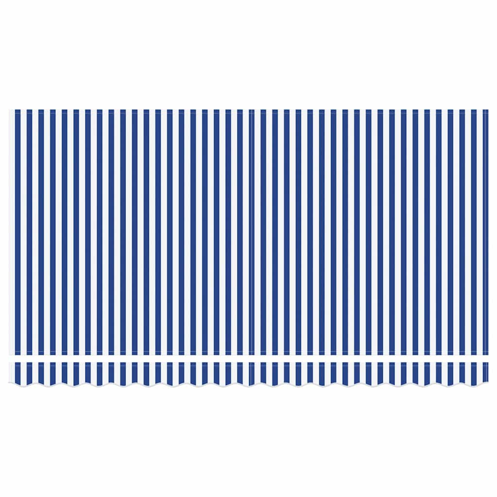 Markisenersatzstoff Blau und Weiß 4 x 2 m Polyester