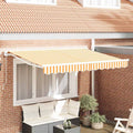 Markisenersatzstoff Gelb und Weiß 3 x 2 m Polyester