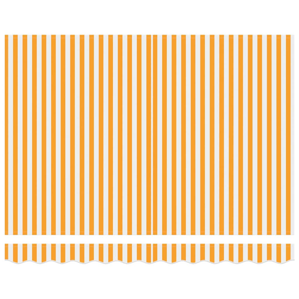 Markisenersatzstoff Gelb und Weiß 3 x 2 m Polyester