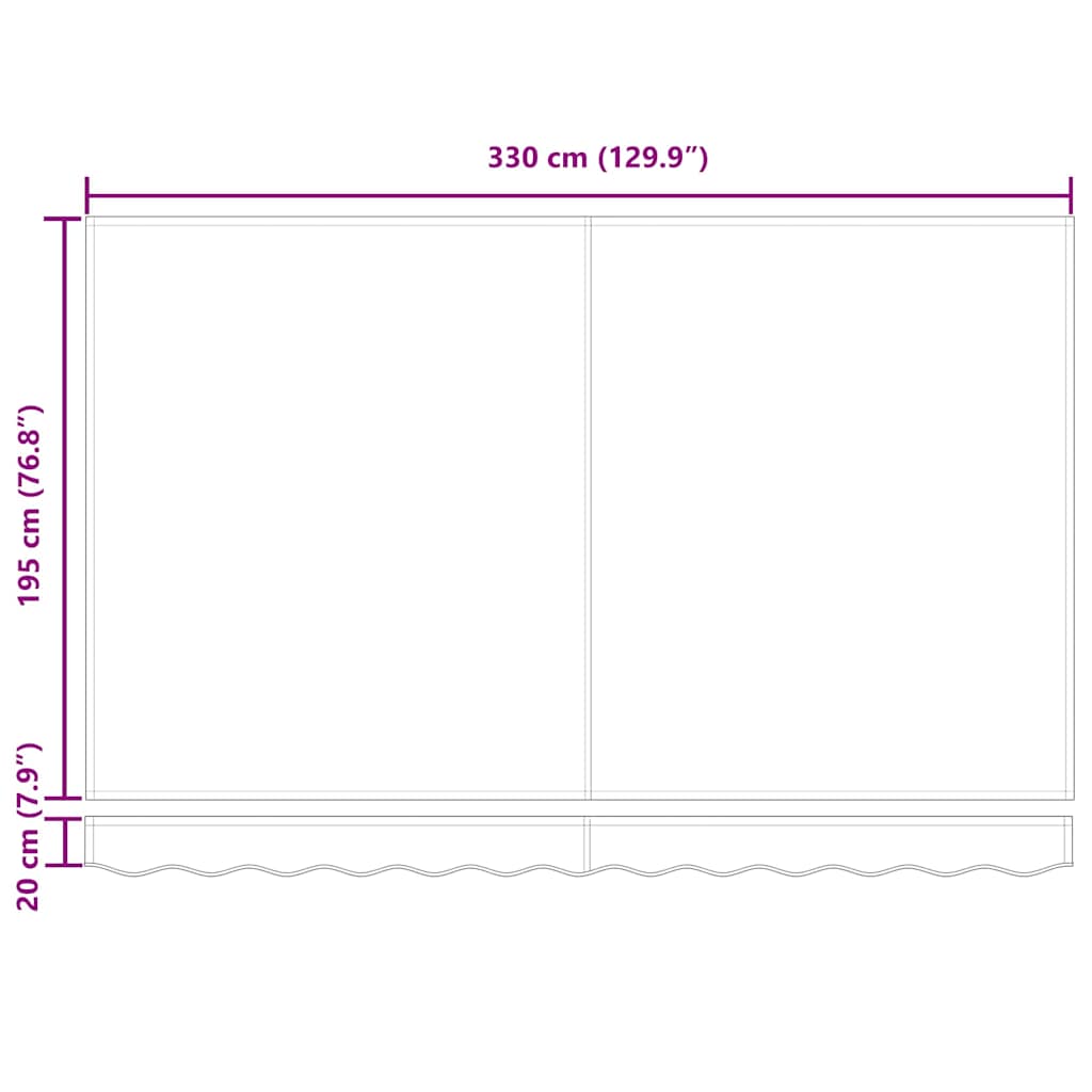 Markisenersatzstoff Bordeauxrot 3,5 x 2 m Polyester