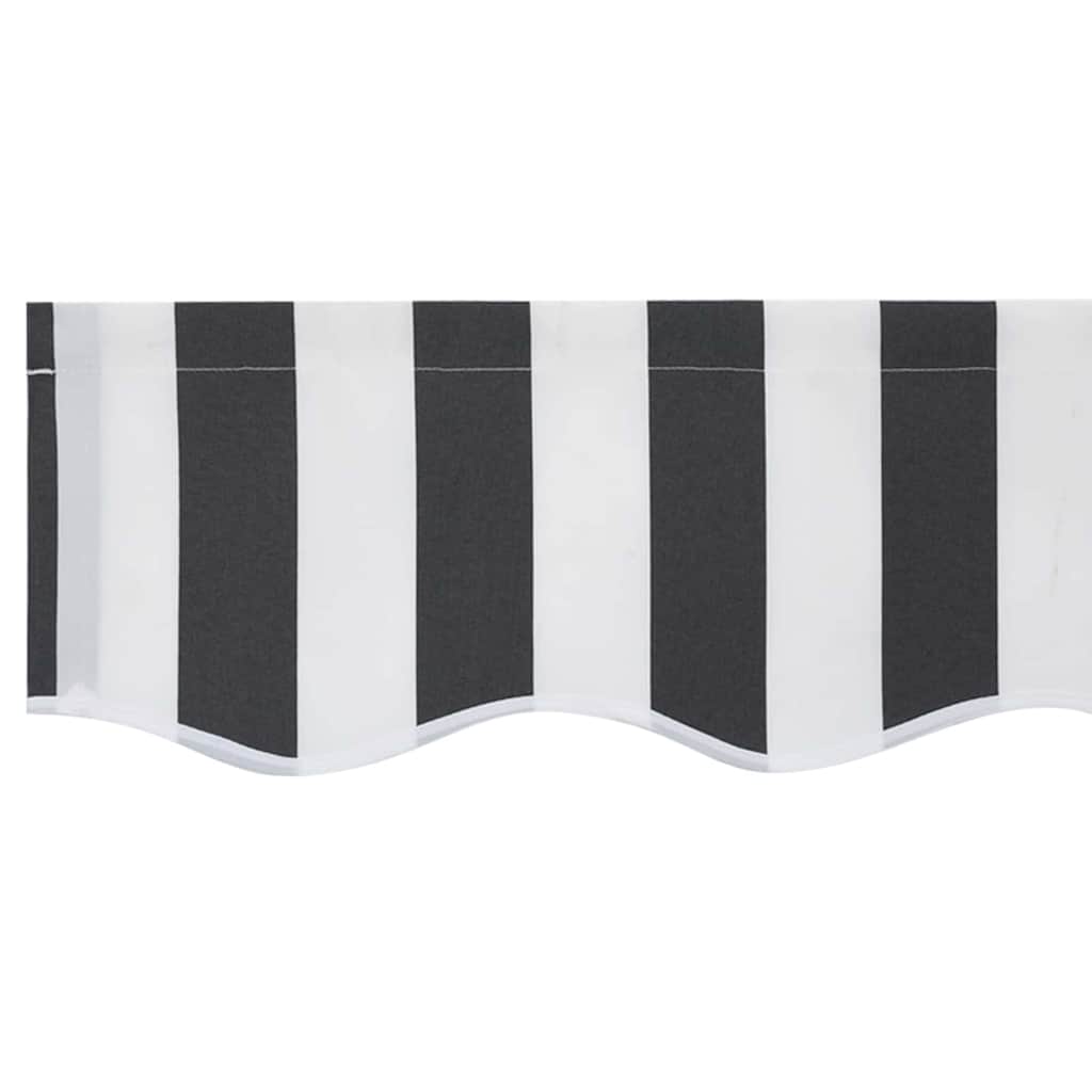 Markisenersatzstoff Anthrazit und Weiß 3 x 2 m Polyester