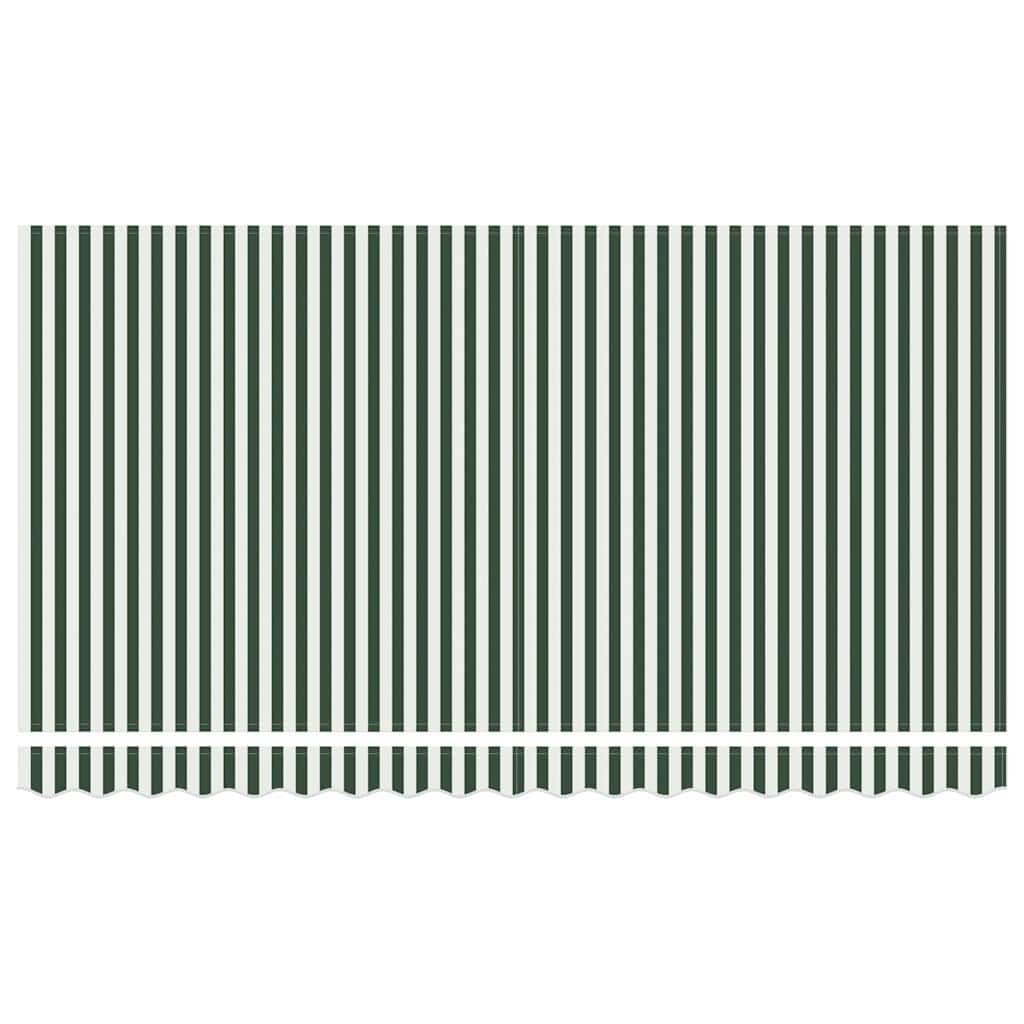 Markisenersatzstoff Grün und Weiß 4 x 2 m Polyester