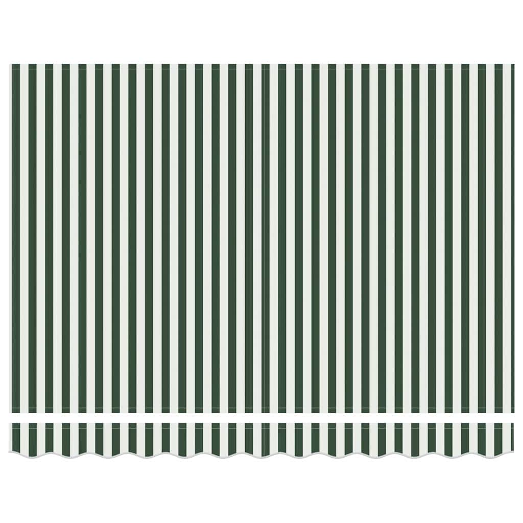 Markisenersatzstoff Grün und Weiß 3,5 x 2,5 m Polyester