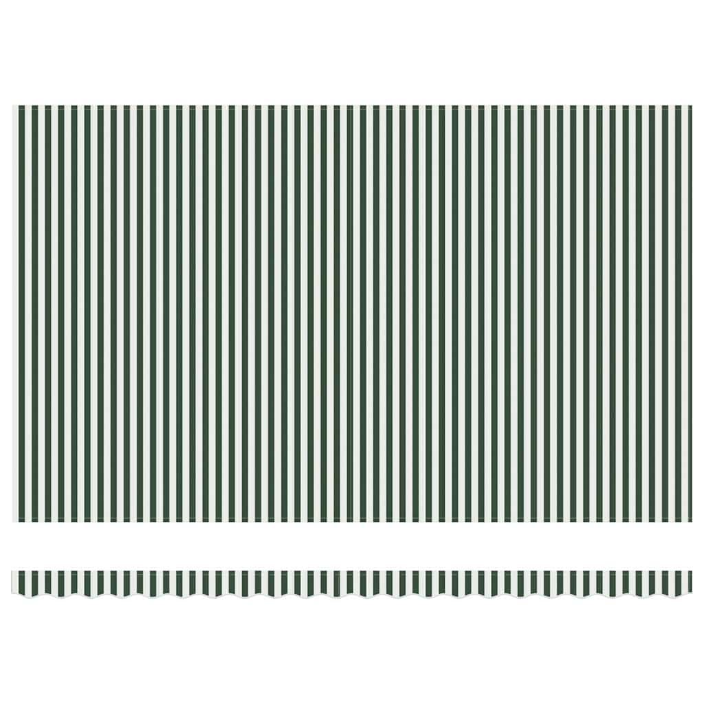 Markisenersatzstoff Grün und Weiß 5 x 3 m Polyester