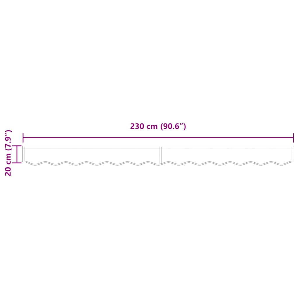 Markisenschürzen-Ersatz Mehrfarbig 2,5 m Polyester