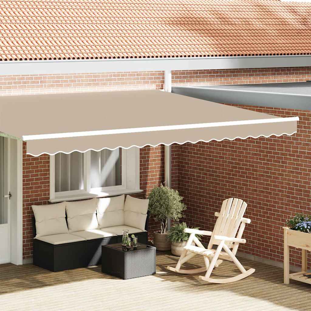 Markisenschürzen-Ersatz Beige 4,5 m Polyester