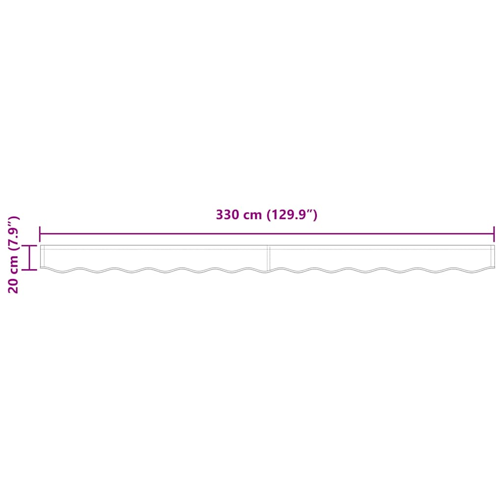 Markisenschürzen-Ersatz Hellgrau 3,5 m Polyester