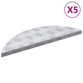 Treppe Tritt Halbmond 5 pcs Silber 60 x 18 x 2,5 cm Aluminium