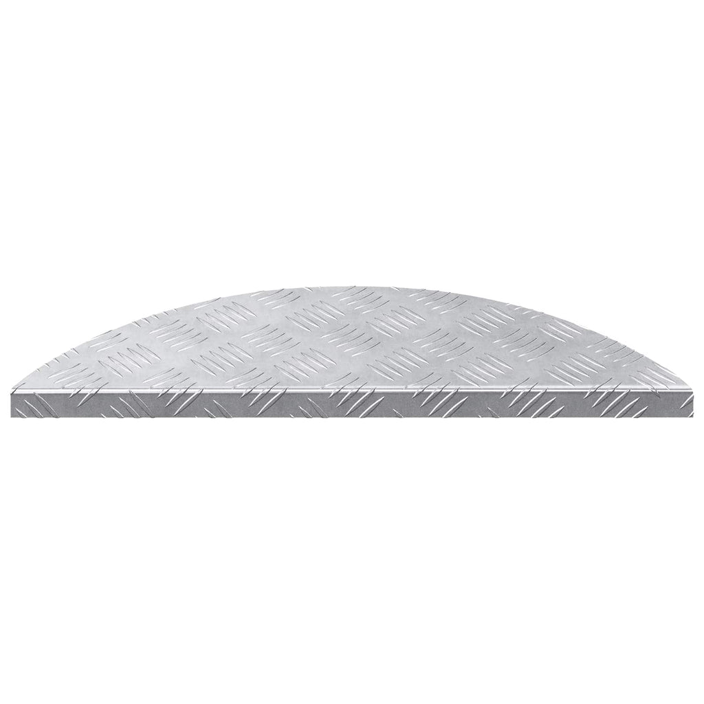 Treppe Tritt Halbmond 5 pcs Silber 60 x 18 x 2,5 cm Aluminium