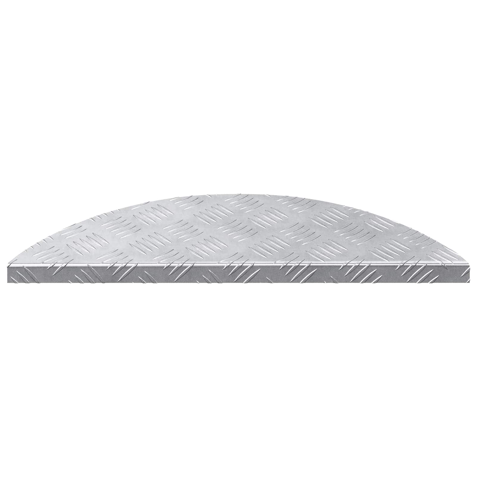 Treppe Tritt Halbmond 5 pcs Silber 60 x 18 x 2,5 cm Aluminium