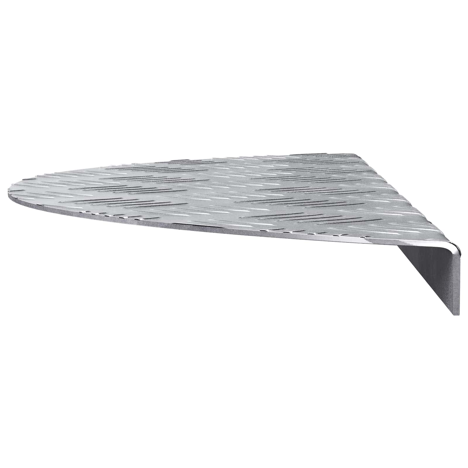 Treppe Tritt Halbmond 5 pcs Silber 60 x 18 x 2,5 cm Aluminium