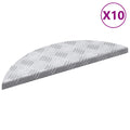Treppe Tritt Halbmond 10 pcs Silber 60 x 18 x 2,5 cm Aluminium