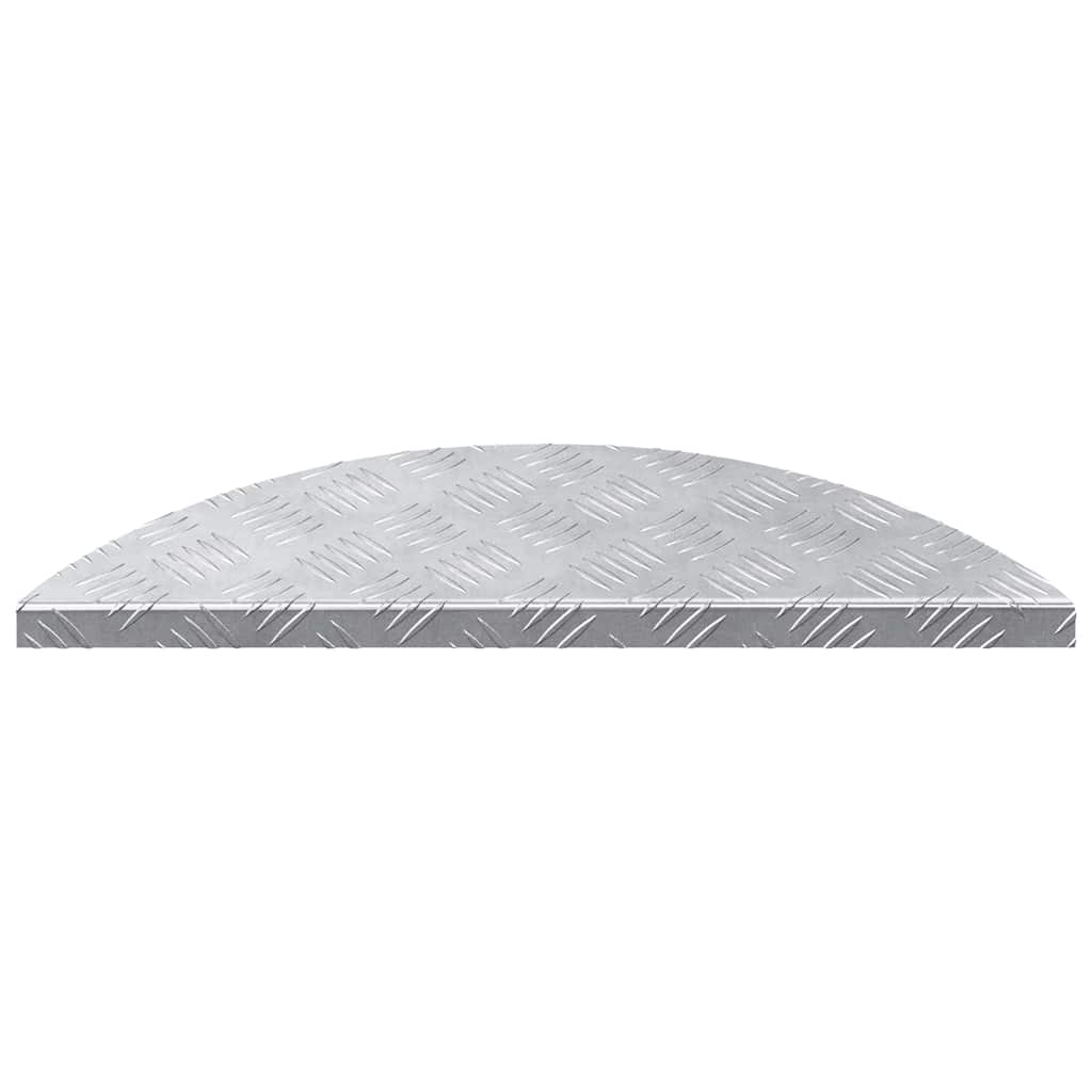 Treppe Tritt Halbmond 15 pcs Silber 60 x 18 x 2,5 cm Aluminium
