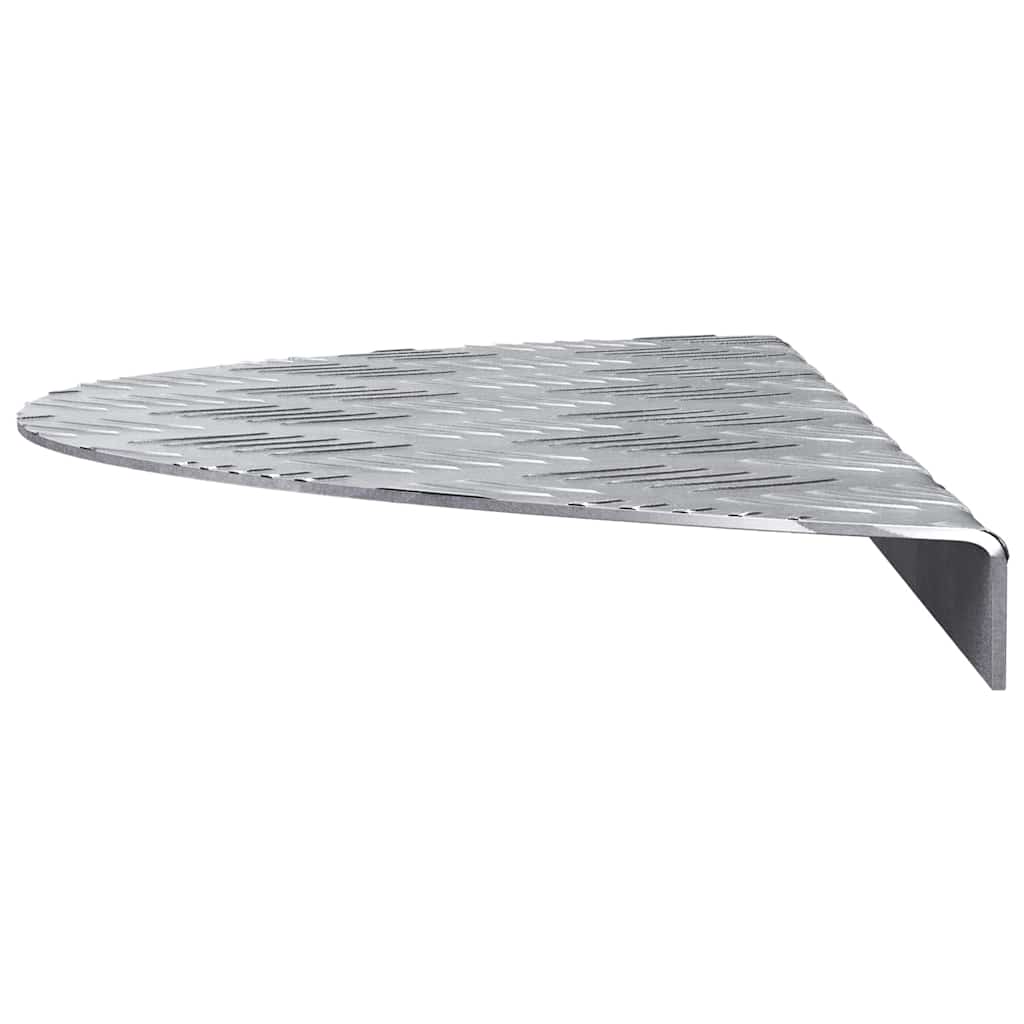 Treppe Tritt Halbmond 15 pcs Silber 60 x 18 x 2,5 cm Aluminium