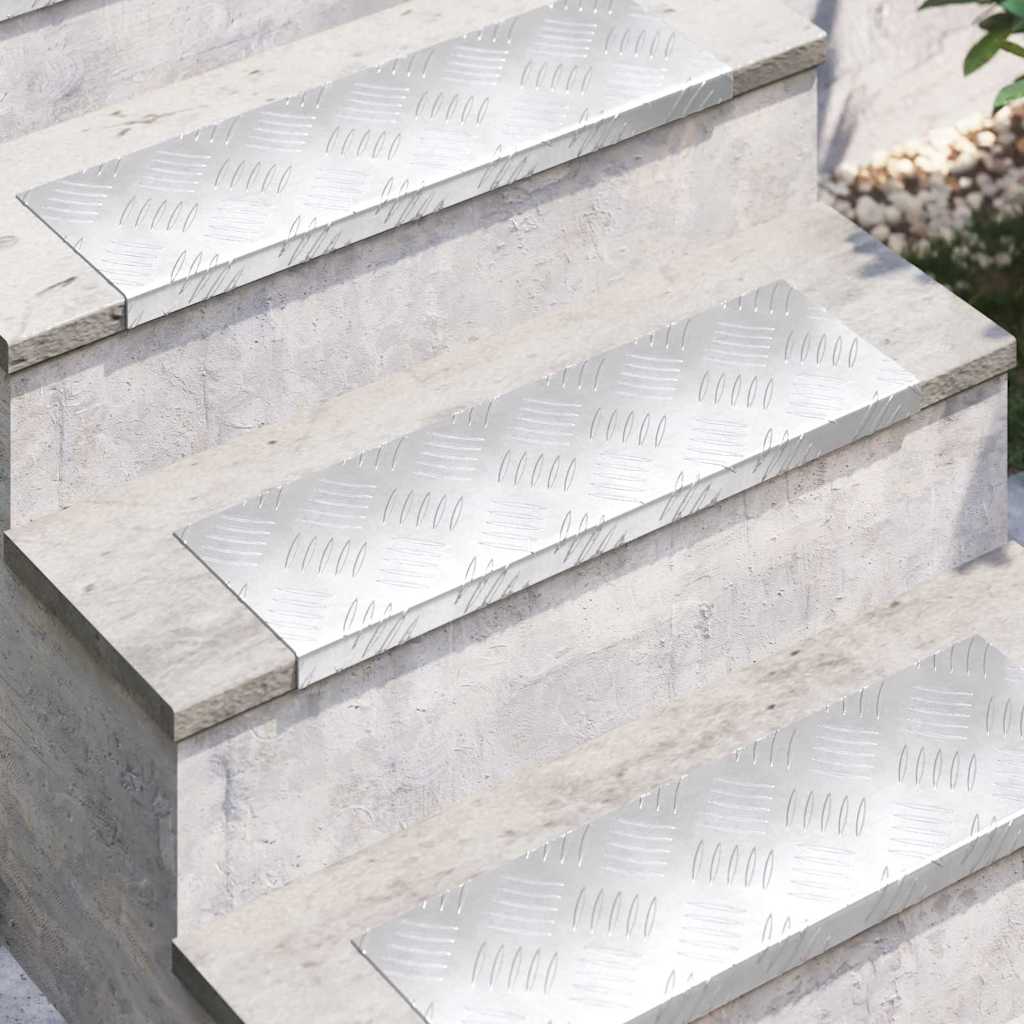 Treppe Tritt 10 pcs Silber 60 x 18 x 2,5 cm Aluminium