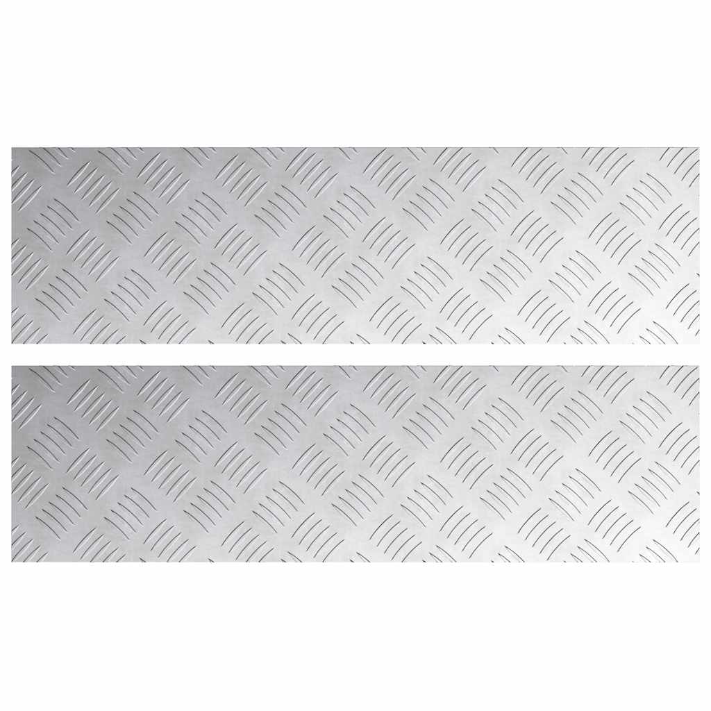 Treppe Tritt Rechtwinklig 2 pcs Silber 70 x 20 cm Aluminium