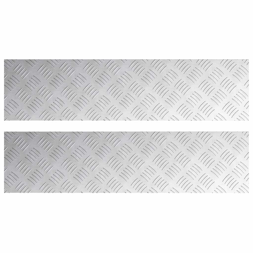 Treppe Tritt Rechtwinklig 2 pcs Silber 80 x 20 cm Aluminium
