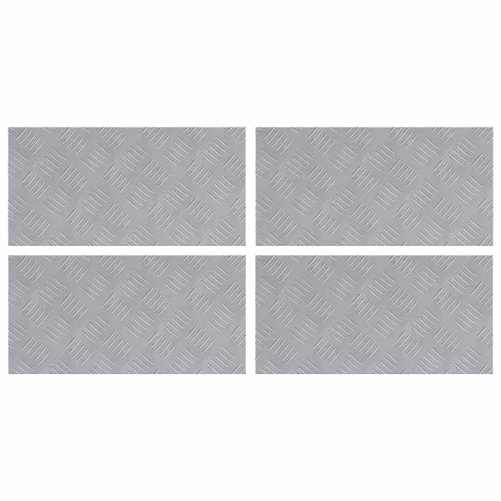 Treppe Tritt Rechtwinklig 4 pcs Silber 50 x 25 cm Aluminium