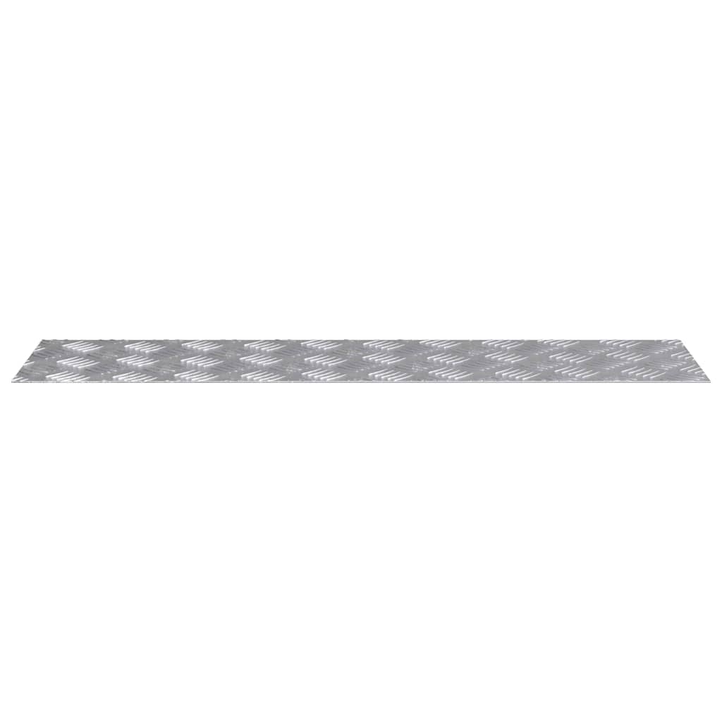 Treppe Tritt Rechtwinklig 2 pcs Silber 100 x 25 cm Aluminium