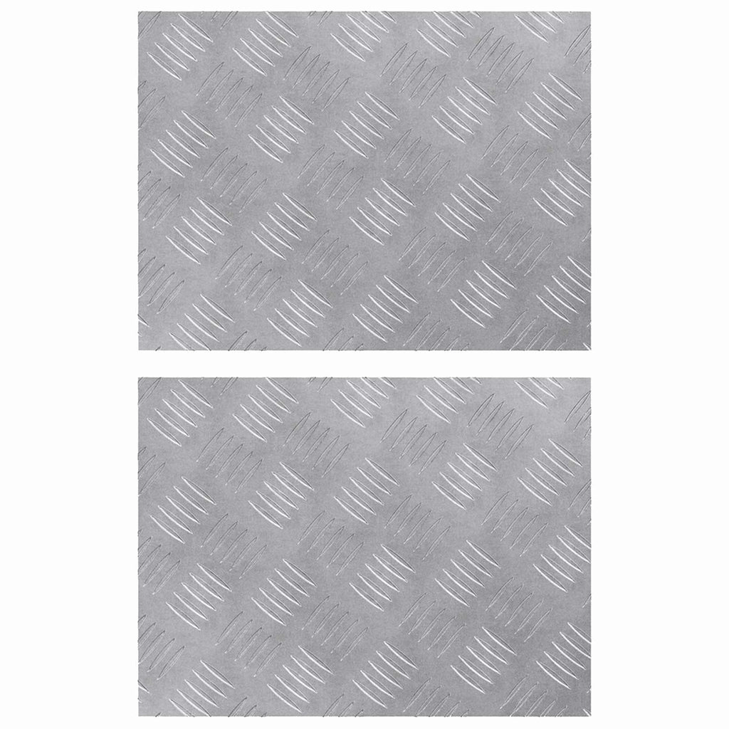 Treppe Tritt Rechtwinklig 2 pcs Silber 40 x 30 cm Aluminium