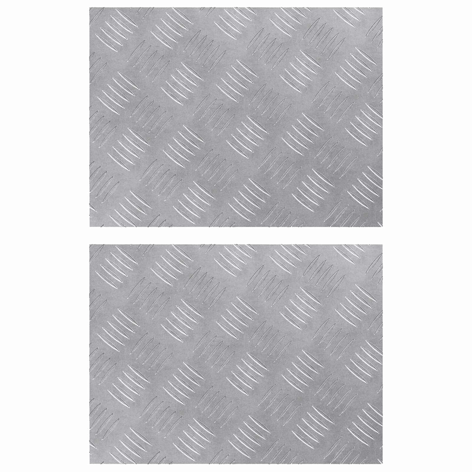 Treppe Tritt Rechtwinklig 2 pcs Silber 40 x 30 cm Aluminium