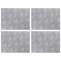 Treppe Tritt Rechtwinklig 4 pcs Silber 40 x 30 cm Aluminium
