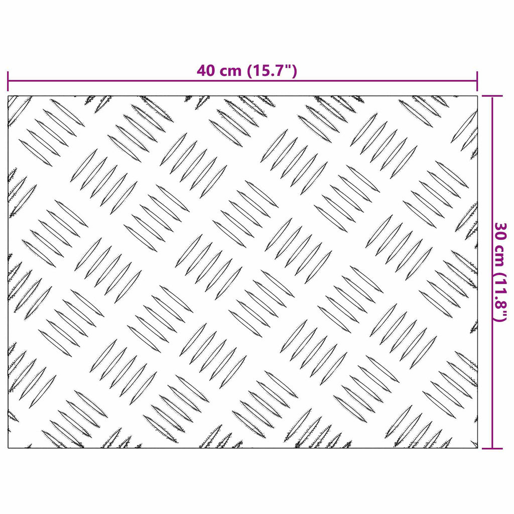 Treppe Tritt Rechtwinklig 4 pcs Silber 40 x 30 cm Aluminium