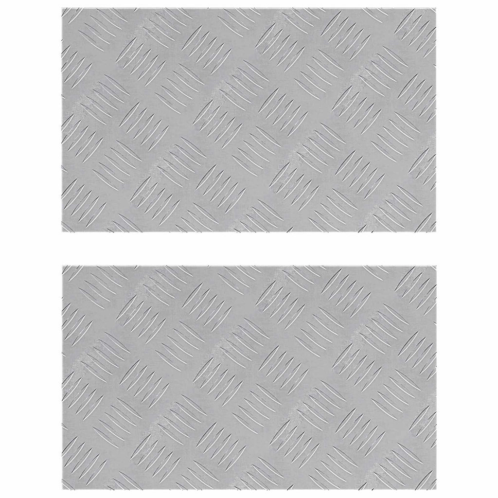 Treppe Tritt Rechtwinklig 2 pcs Silber 50 x 30 cm Aluminium