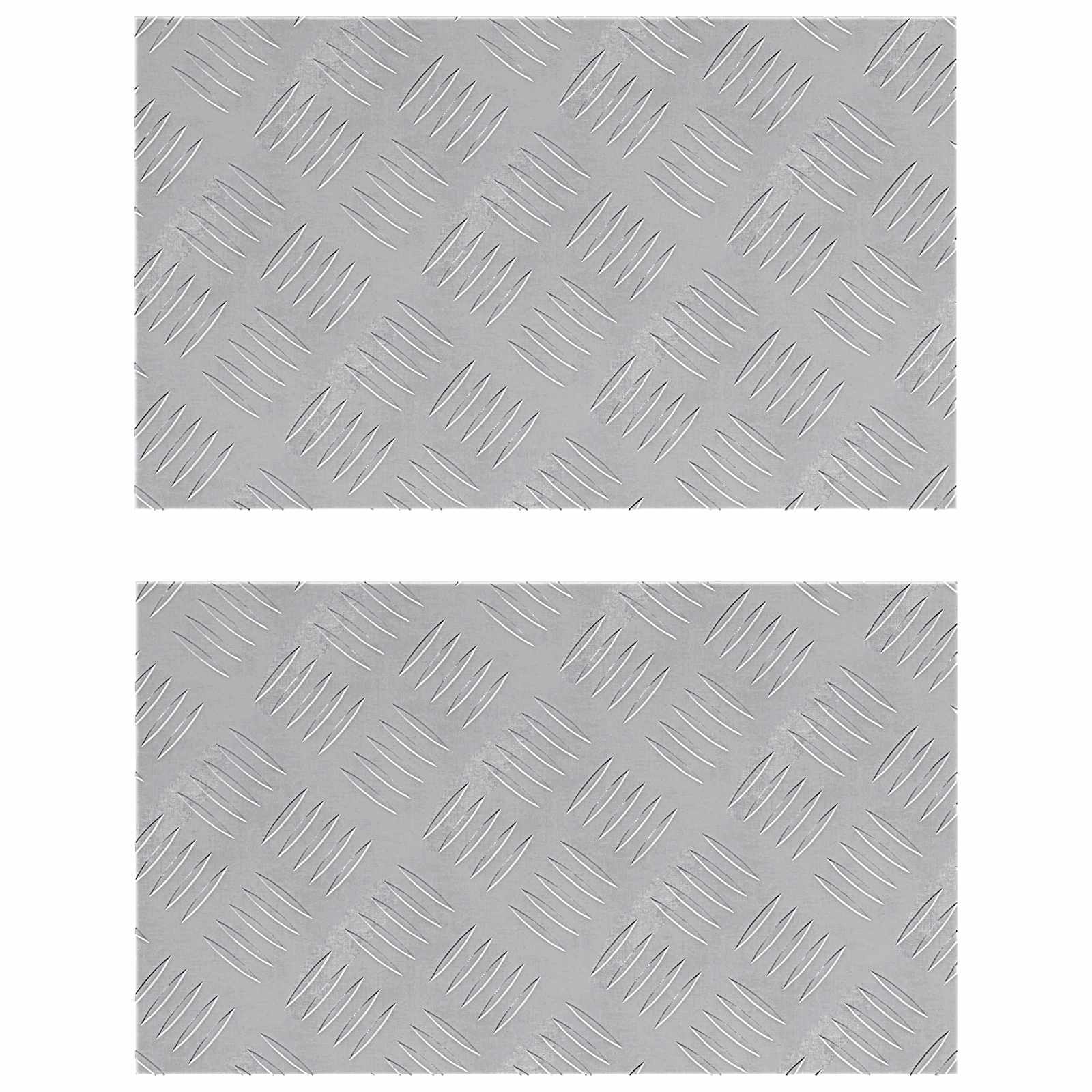 Treppe Tritt Rechtwinklig 2 pcs Silber 50 x 30 cm Aluminium