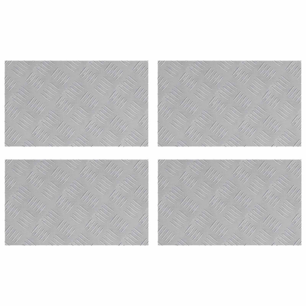 Treppe Tritt Rechtwinklig 4 pcs Silber 50 x 30 cm Aluminium