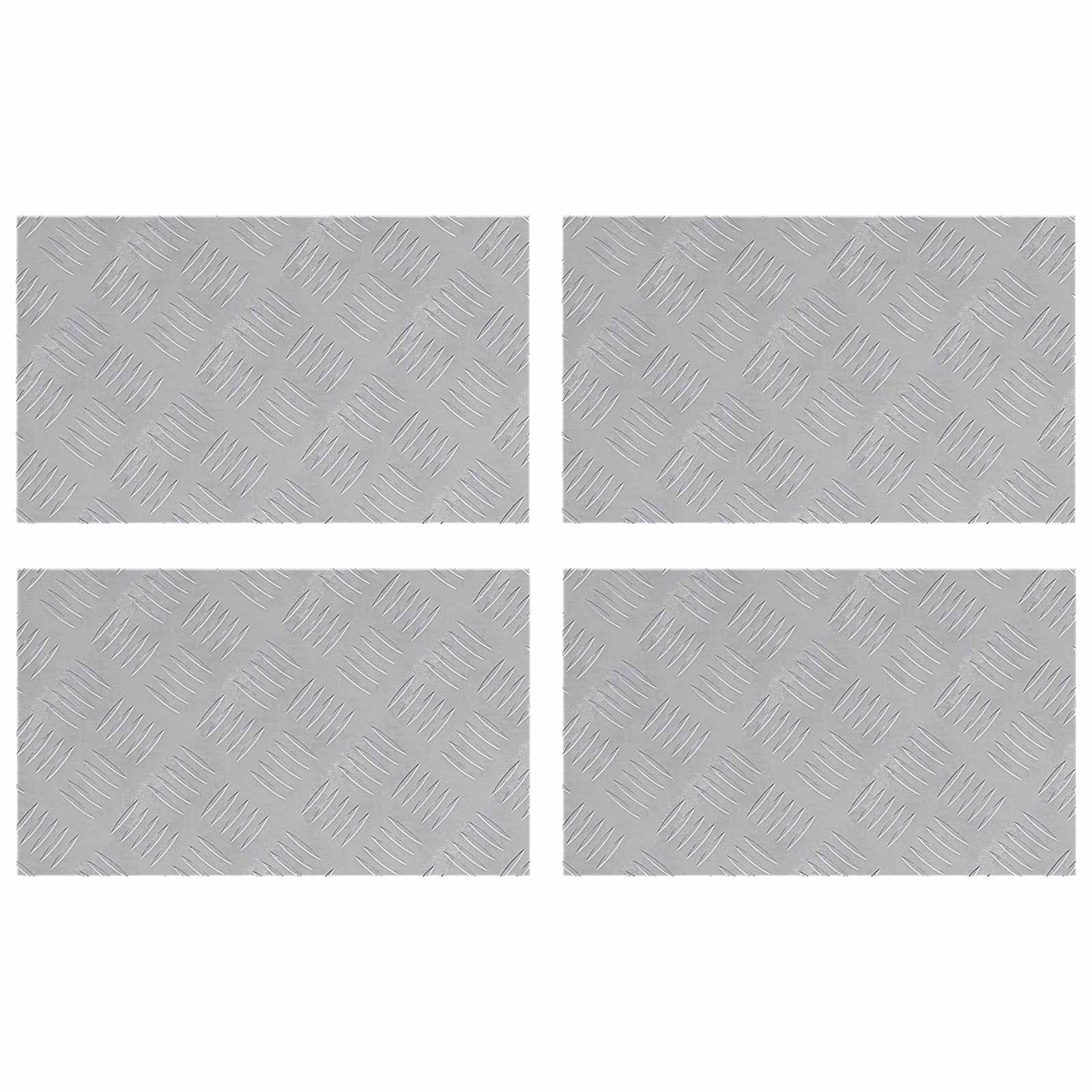 Treppe Tritt Rechtwinklig 4 pcs Silber 50 x 30 cm Aluminium