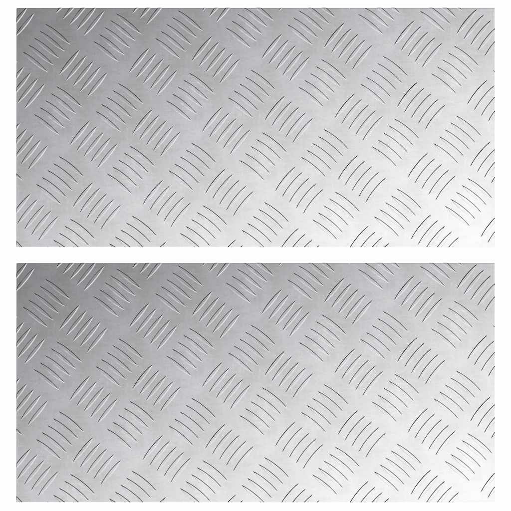 Treppe Tritt Rechtwinklig 2 pcs Silber 60 x 30 cm Aluminium