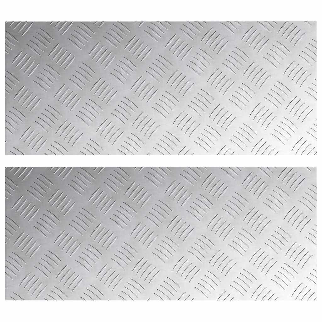 Treppe Tritt Rechtwinklig 2 pcs Silber 70 x 30 cm Aluminium