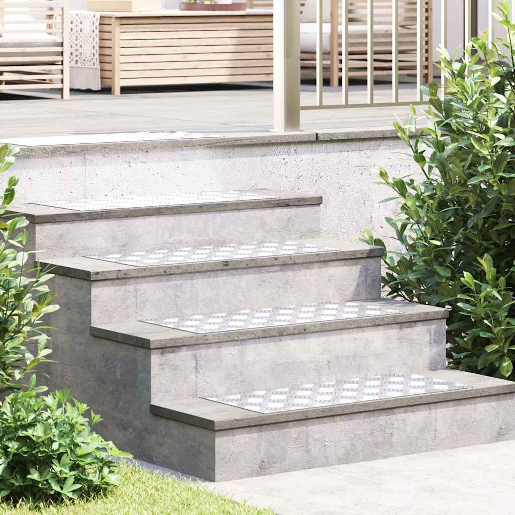 Treppe Tritt Rechtwinklig 4 pcs Silber 70 x 30 cm Aluminium