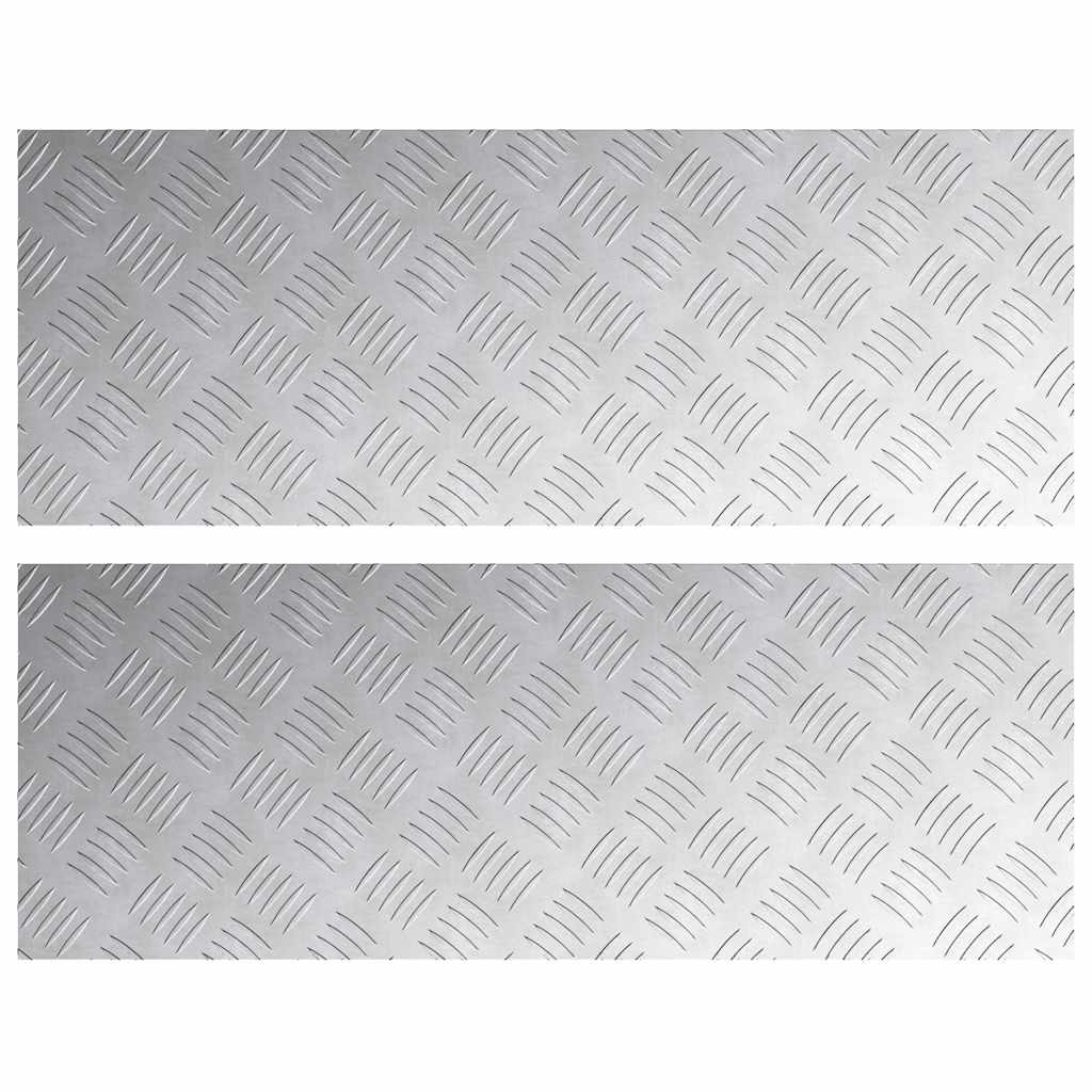 Treppe Tritt Rechtwinklig 2 pcs Silber 80 x 30 cm Aluminium