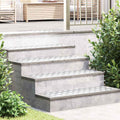 Treppe Tritt Rechtwinklig 4 pcs Silber 90 x 30 cm Aluminium