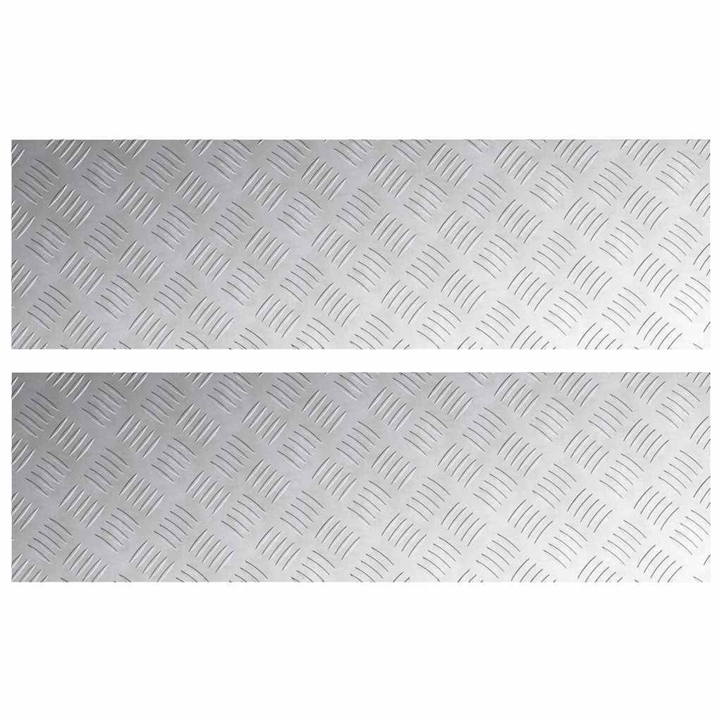Treppe Tritt Rechtwinklig 2 pcs Silber 100 x 30 cm Aluminium