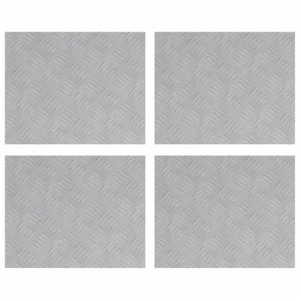 Treppe Tritt Rechtwinklig 4 pcs Silber 50 x 40 cm Aluminium