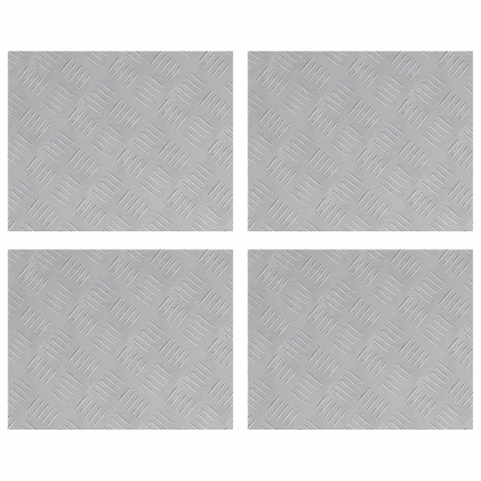 Treppe Tritt Rechtwinklig 4 pcs Silber 50 x 40 cm Aluminium