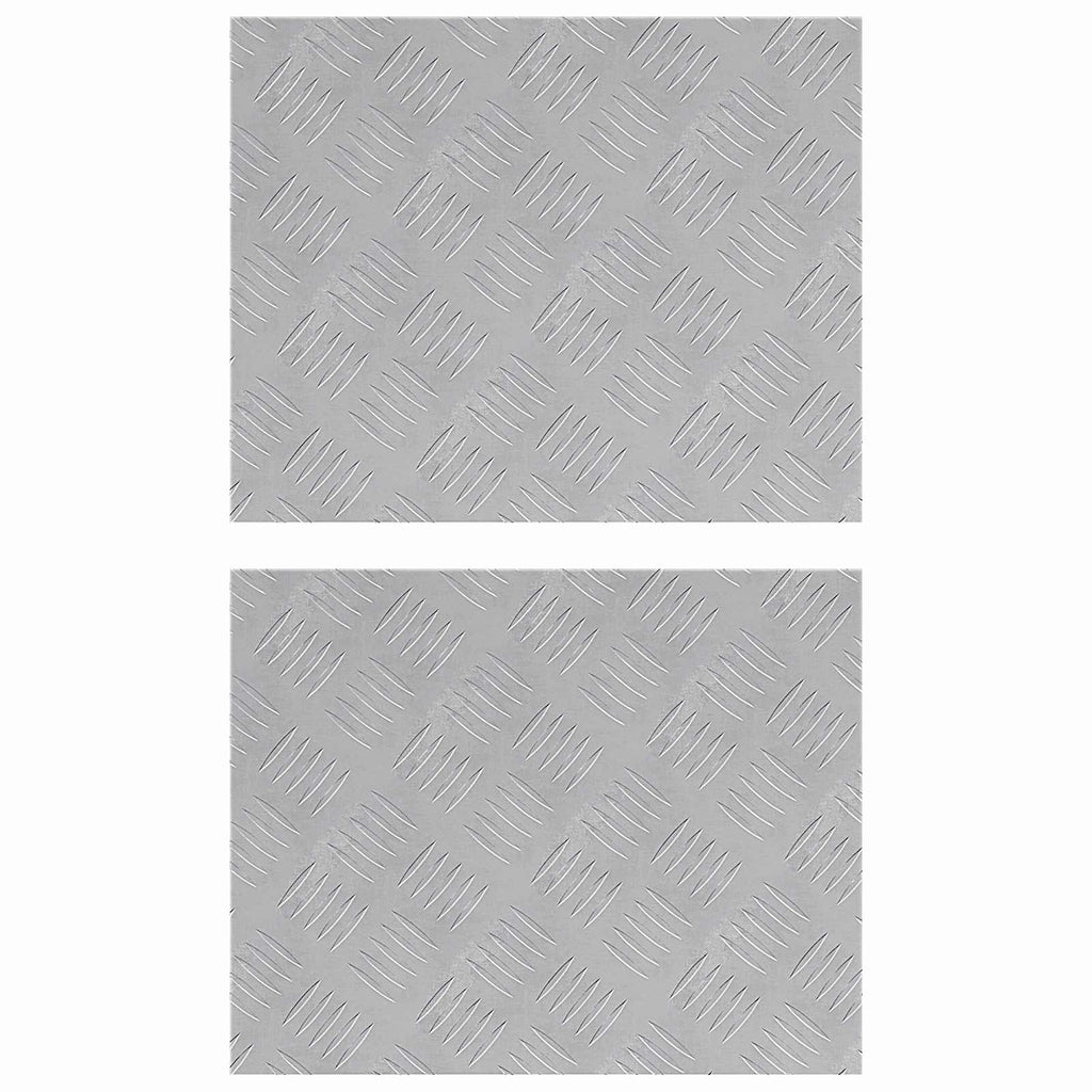Treppe Tritt Rechtwinklig 2 pcs Silber 50 x 40 cm Aluminium