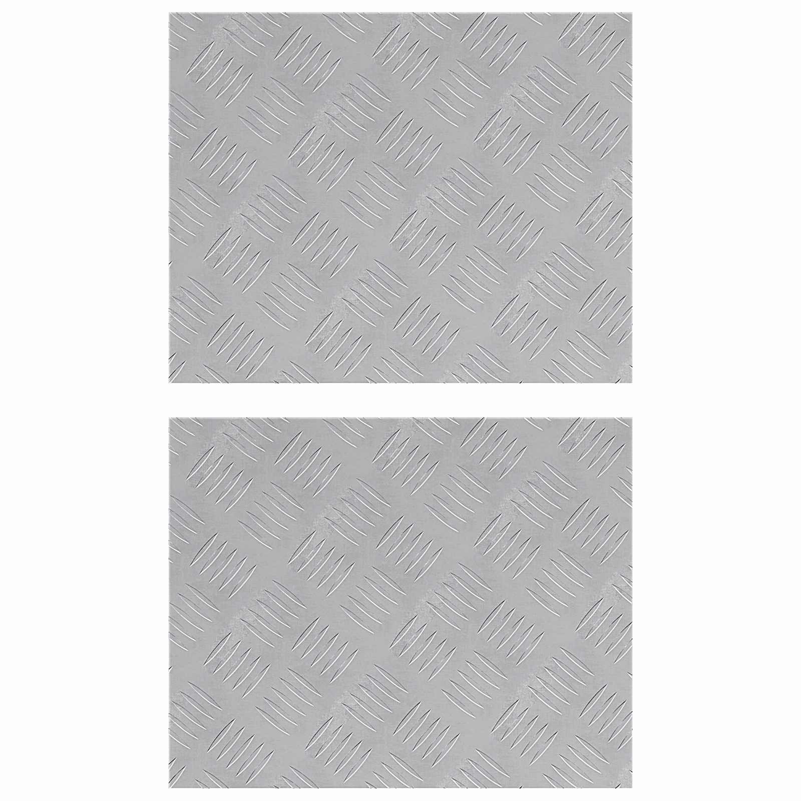 Treppe Tritt Rechtwinklig 2 pcs Silber 50 x 40 cm Aluminium