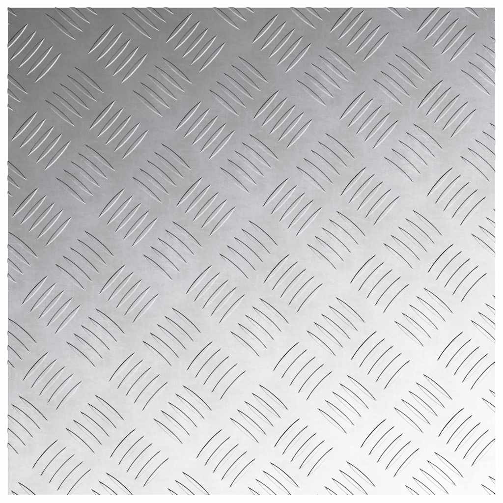 Treppe Tritt Quadratisch 4 pcs Silber 50 x 50 cm Aluminium