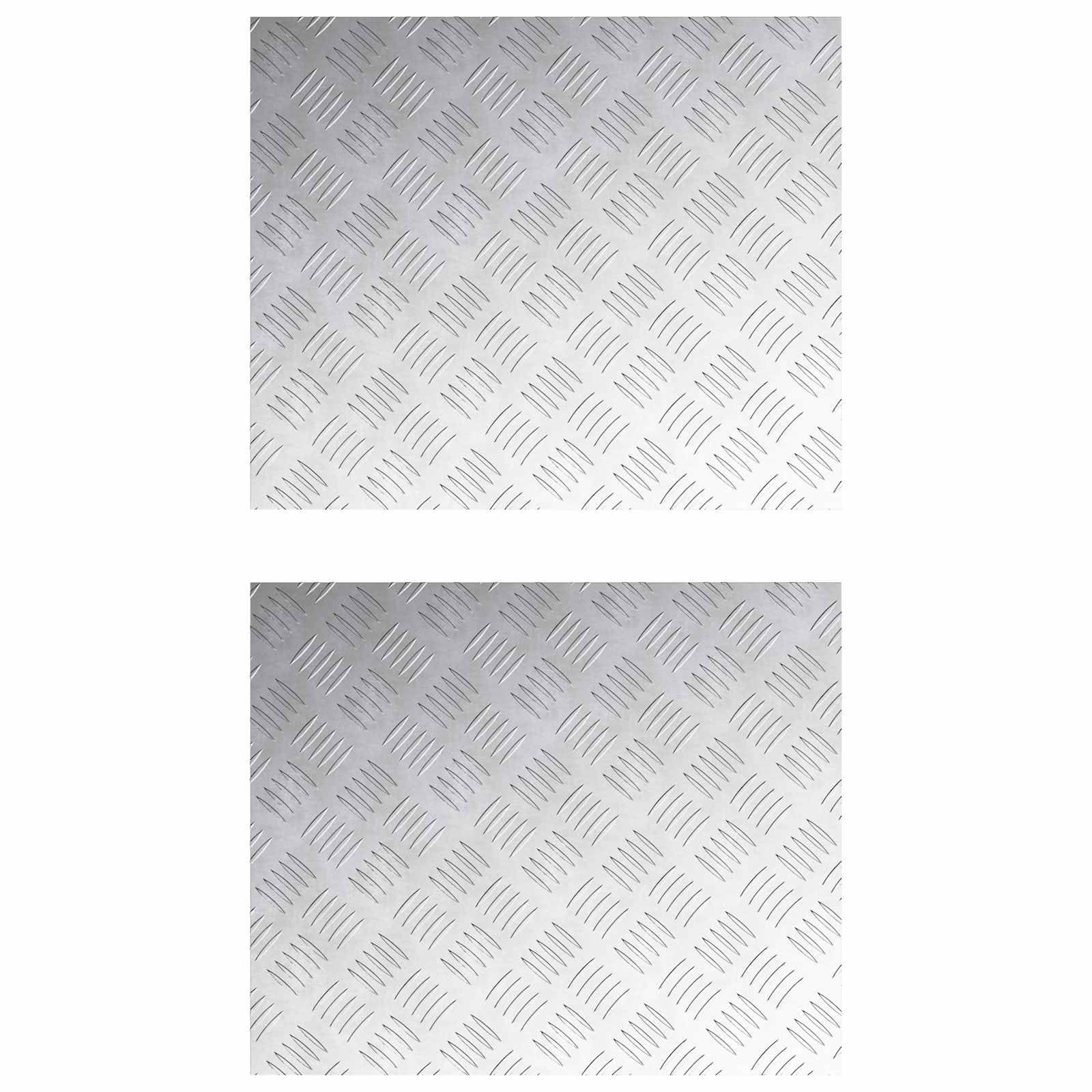 Treppe Tritt Rechtwinklig 2 pcs Silber 60 x 50 cm Aluminium