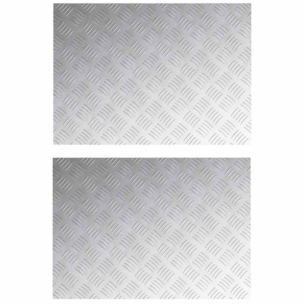 Treppe Tritt Rechtwinklig 2 pcs Silber 70 x 50 cm Aluminium