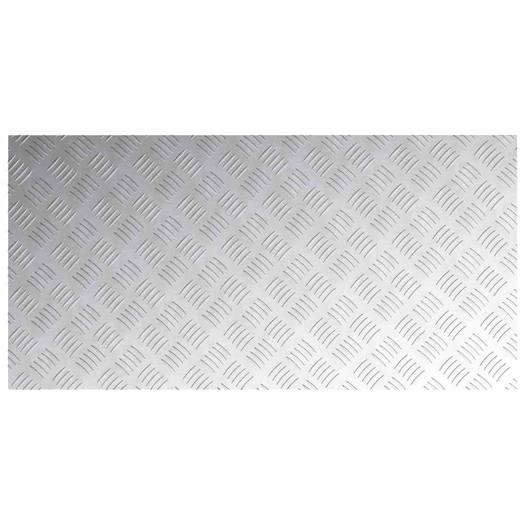 Treppe Tritt Rechtwinklig 2 pcs Silber 100 x 50 cm Aluminium