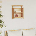 Wandregal mit Regal Wandmontiert Natur 40 x 13 x 44 cm Bambus