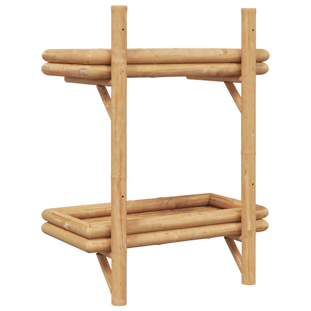 Wandregal mit Regal Wandmontiert Braun 39 x 26 x 60 cm Bambus