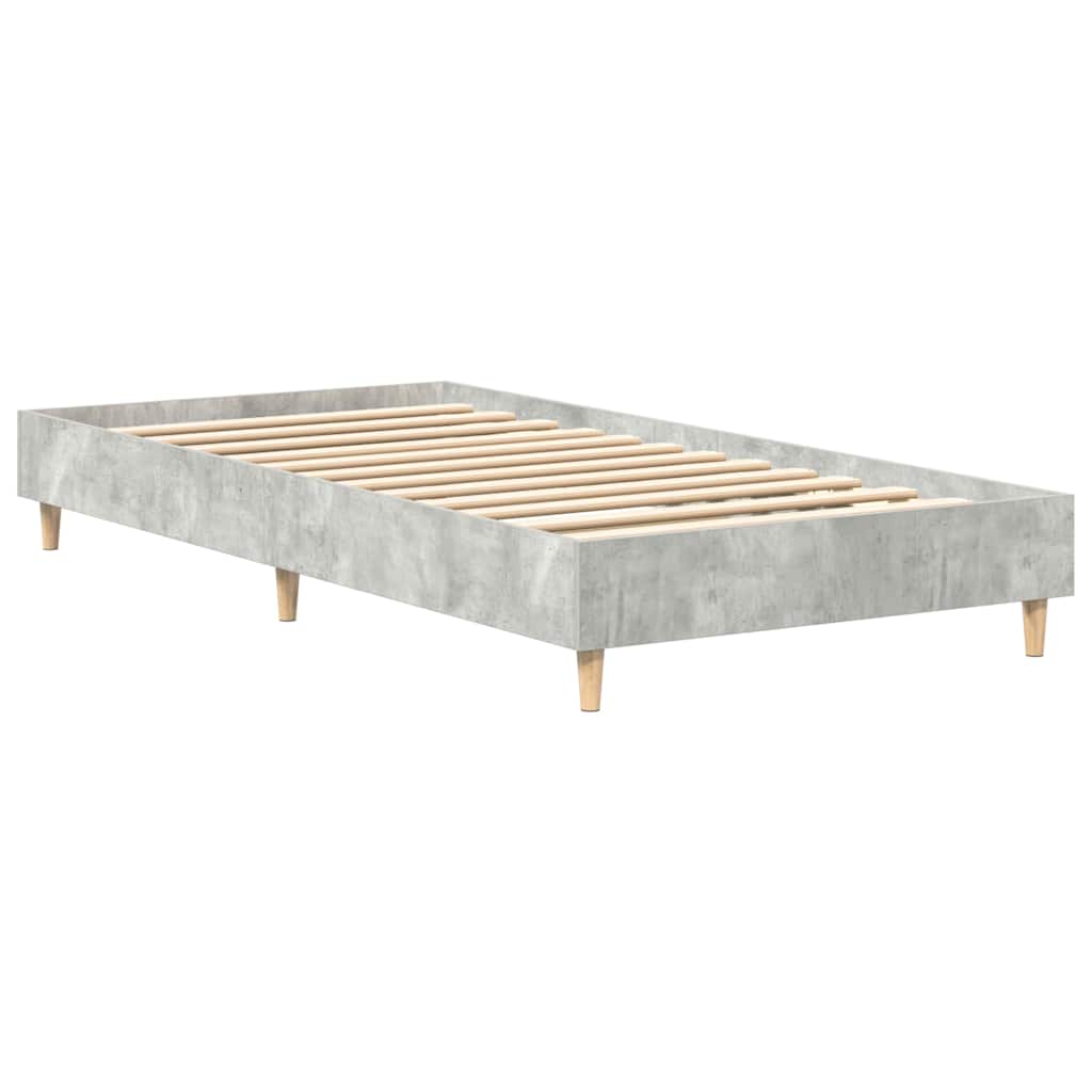 Bettrahmen Beton Grau 203 x 93 x 25 cm Holzwerkstoff