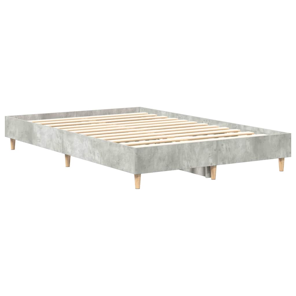 Bettrahmen Beton Grau 193 x 123 x 25 cm Holzwerkstoff